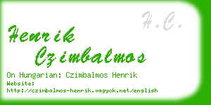 henrik czimbalmos business card